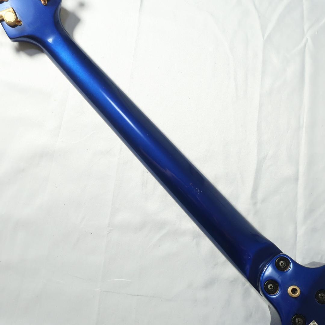 ヒ*デ様 Burny フライングV エレキギター ブルー GOTOHペグ装備