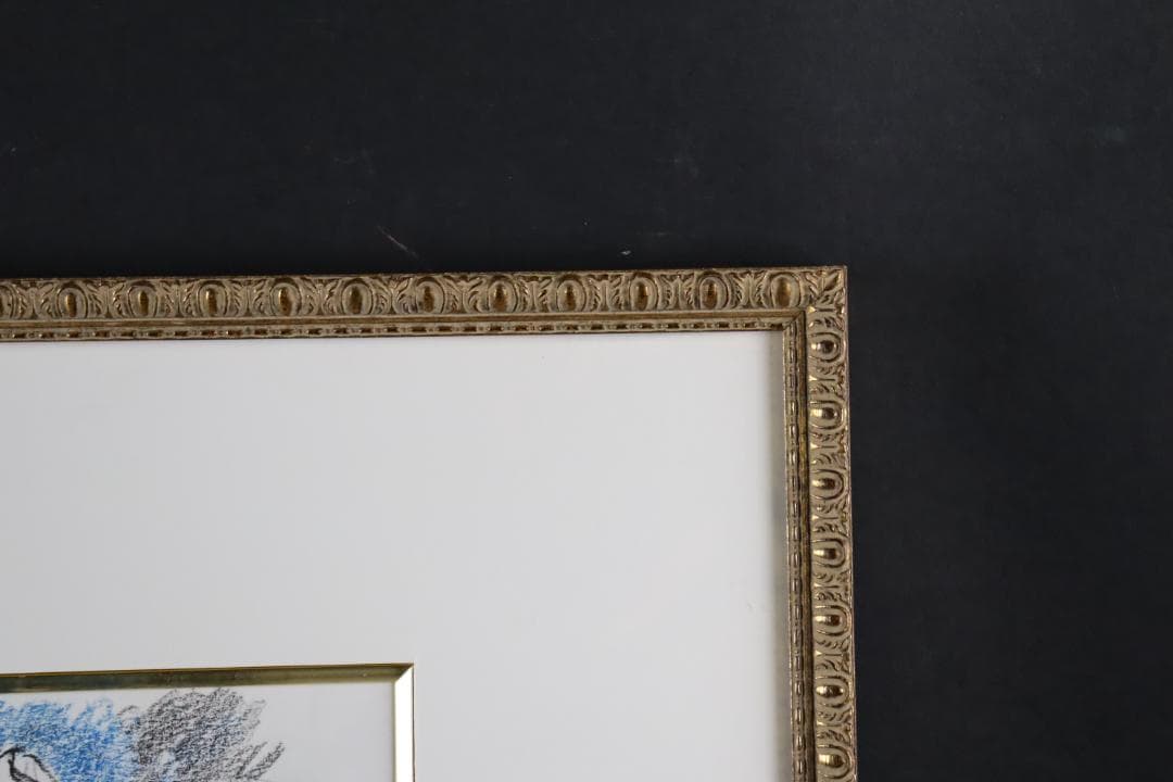 真作保証 ポール・ギヤマン 「馬に鳥に花にバイオリン」 肉筆 パステル画 希少品