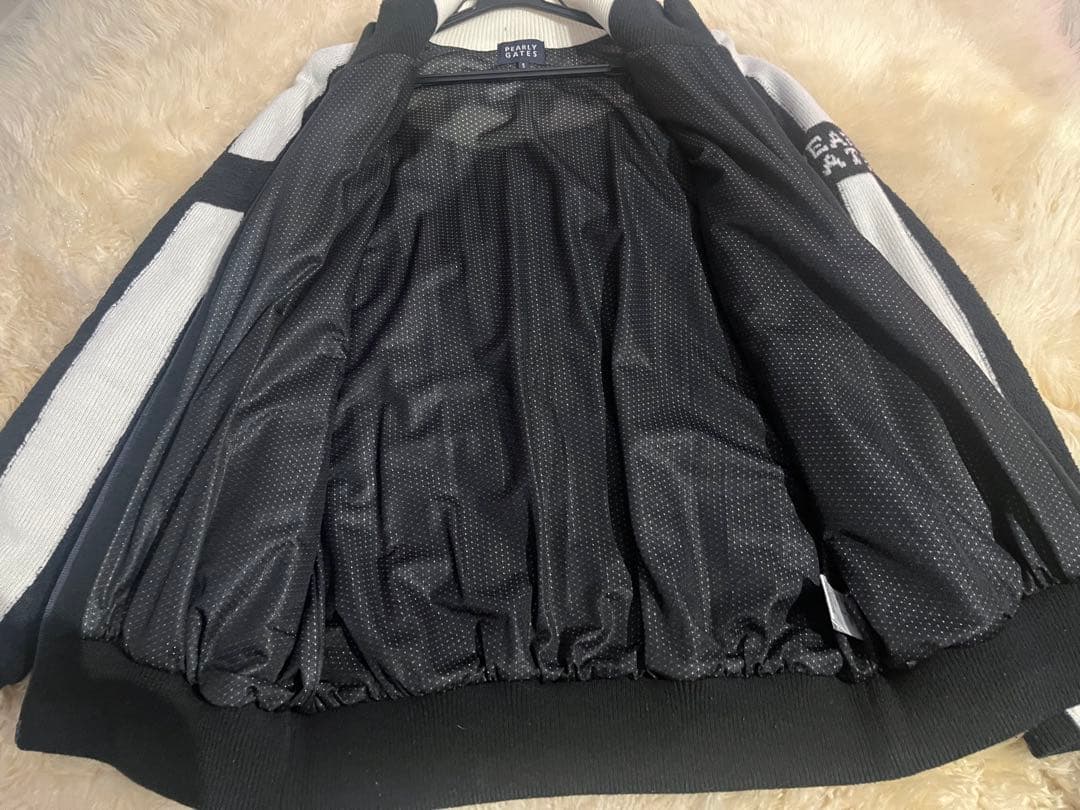 PEARLY GATES暖ボアタイプジャケット ネイビー/ホワイト サイズ5