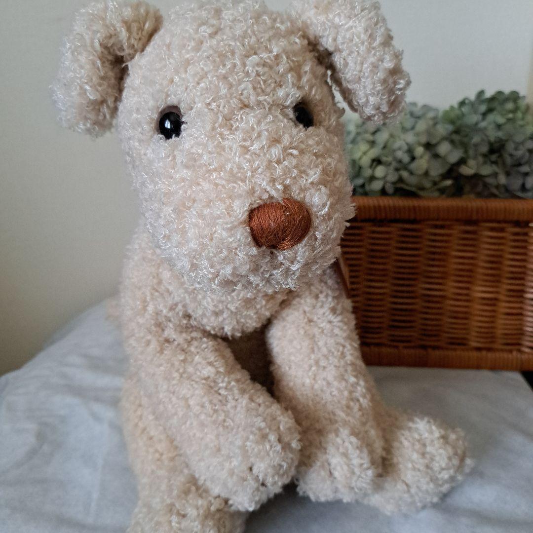 アフタヌーンティー　犬　レア　ぬいぐるみ　首輪付き　エアデールテリア　インテリア