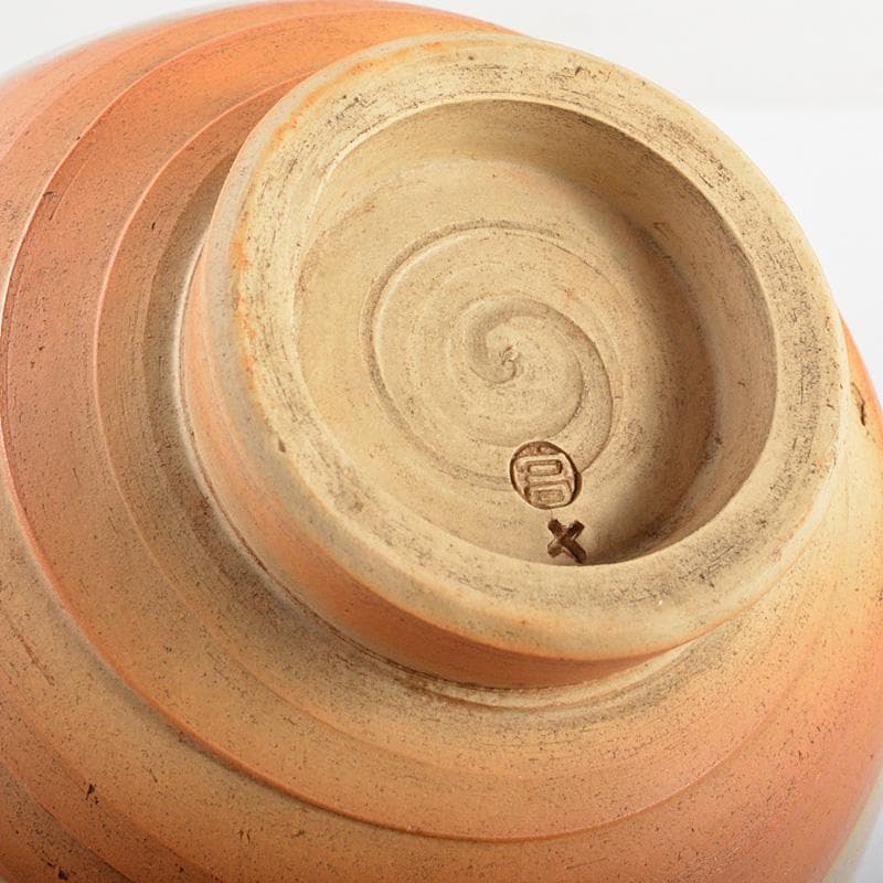 茶道具　高取焼　茶碗　陶印あり　仕覆・時代箱付　V　R7029