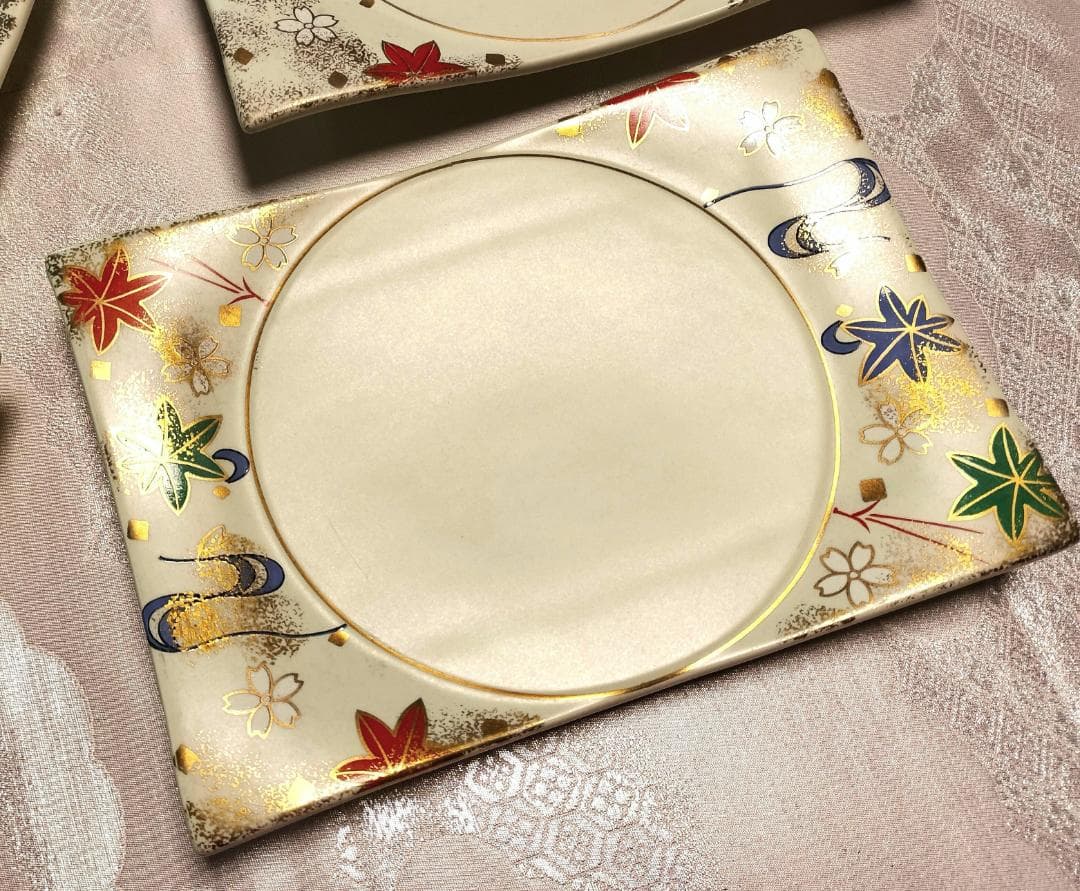 稀少！お正月に　音右衛門　金彩　変形長角皿　琳派　和モダン　雅【新品・未使用】