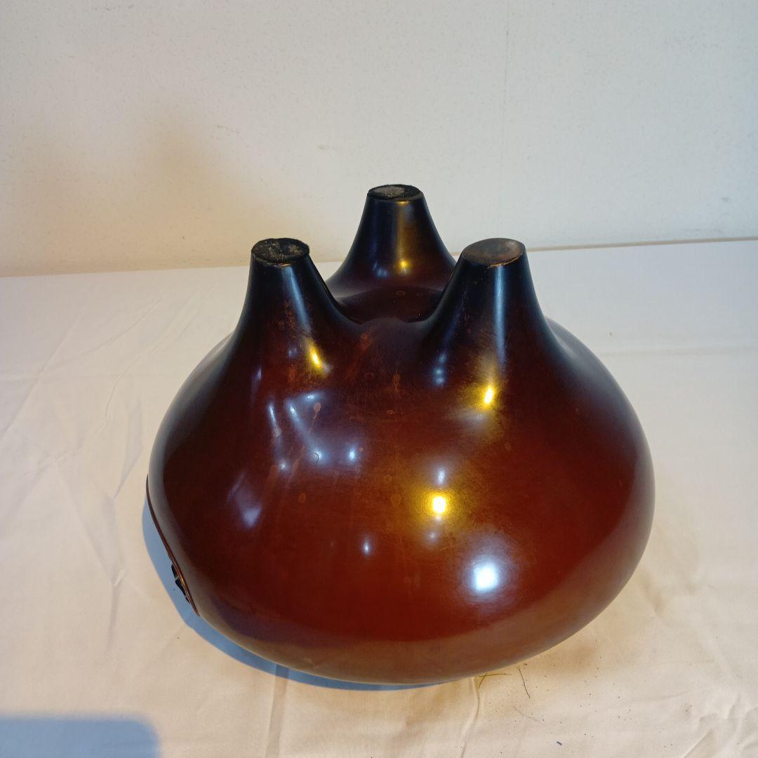 茶道具　(釜師)和田美之助　唐銅朝鮮風炉　真形釜　共箱