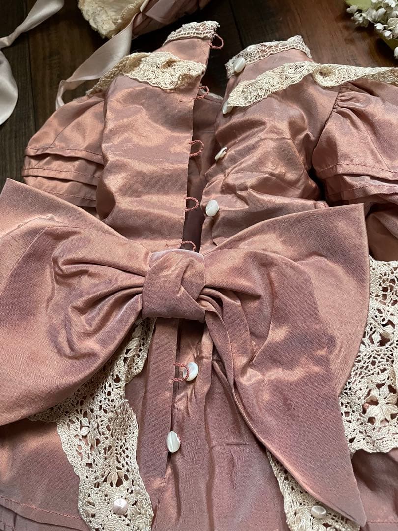 期間限定価格❣️˚✧₊⁎ ♡シルク ドールドレス & ボネ♡ドールドレス⁎⁺˳✧༚