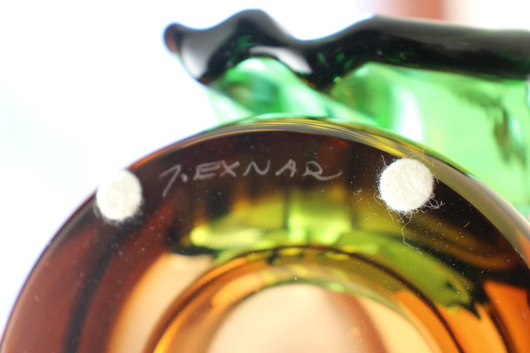 チェコ　クリスタル　ボヘミアングラス　物入れ　ヨセフ・エクナー