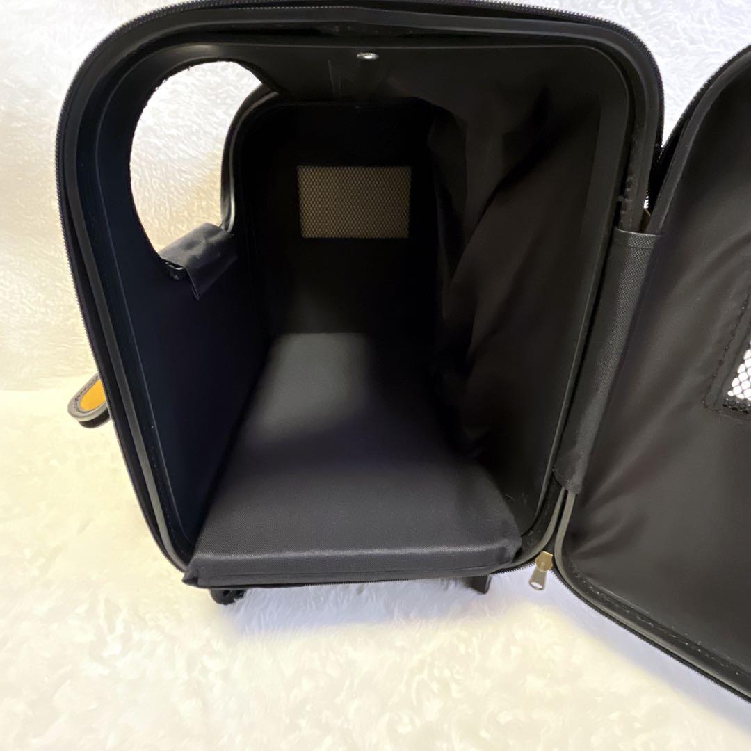 美品 ペットパラダイス ペット用ハードキャリーバッグ 4輪キャスター付き 小型犬