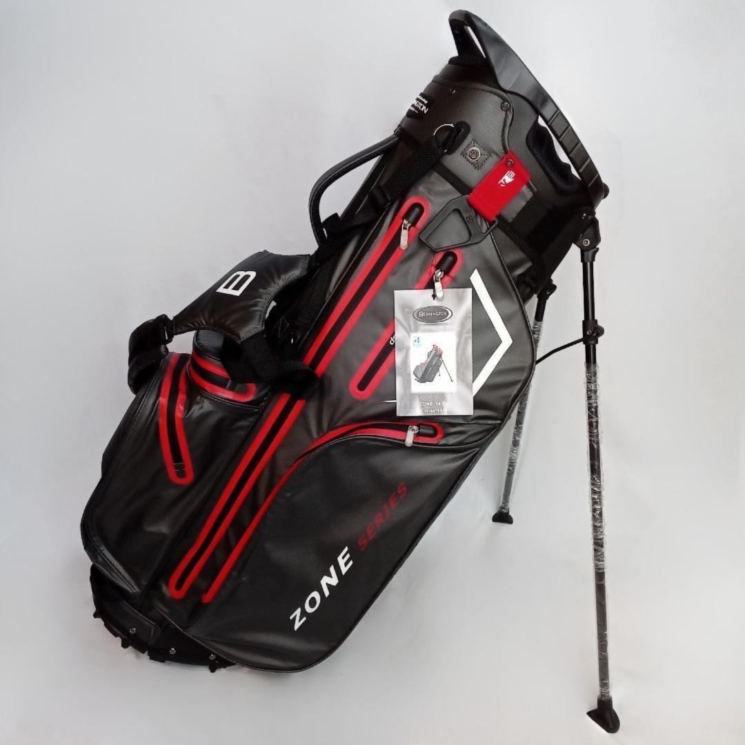 ベニントン ZONE 14分割 スタンド式キャディバック ダークグレー&レッド