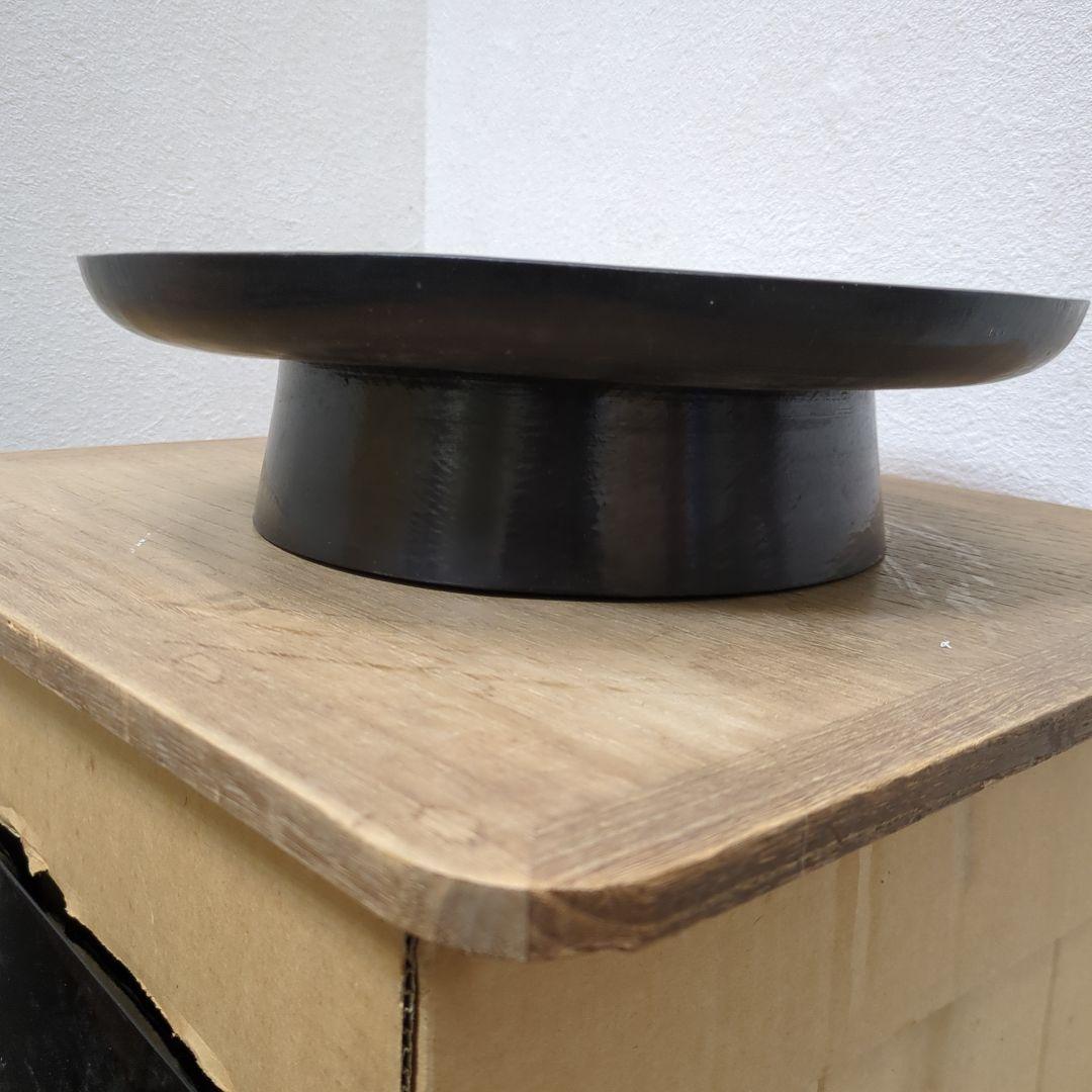 骨董　くりぬき盆　たかつき　台　木製　漆器　民芸　古道具　丸盆