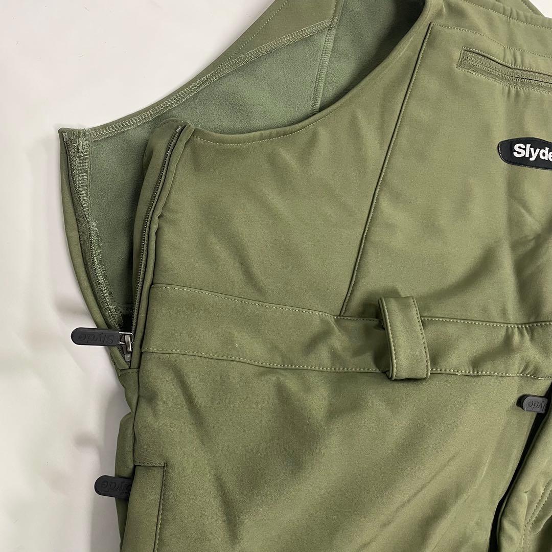 Slyde スノーボードウェア ビブパンツ L カーキ 22SNSLY004