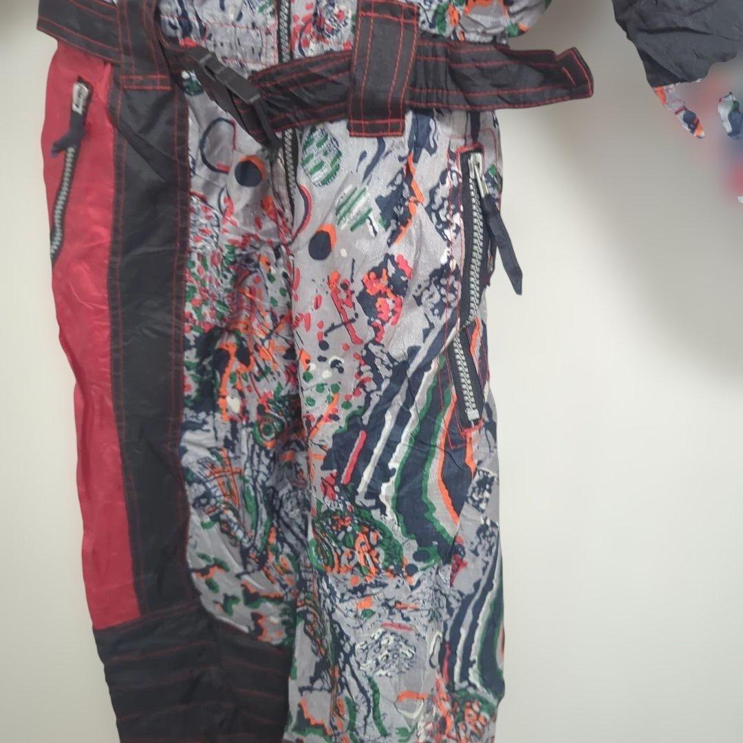 レトロ ヴィンテージ 総柄 スキーウェア つなぎ ジャンプスーツ