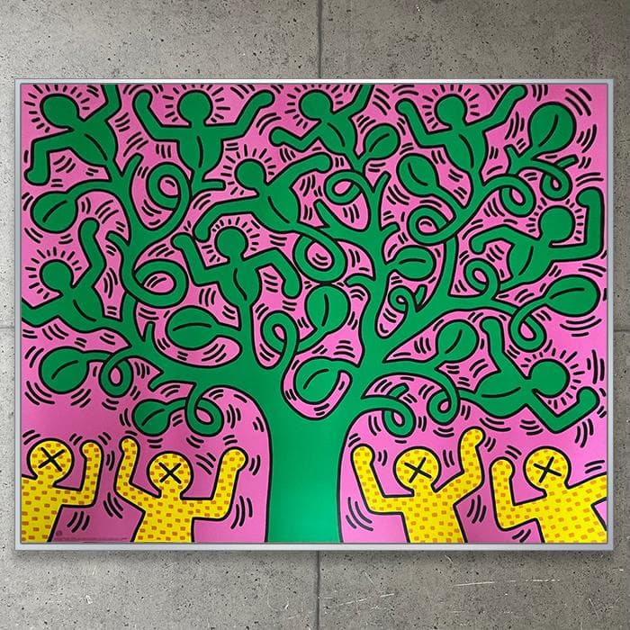額装品/Tree of Life 1985 キース ヘリング/アートポスター