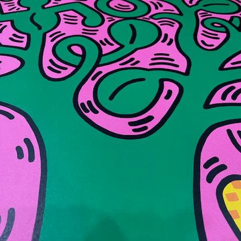 額装品/Tree of Life 1985 キース ヘリング/アートポスター