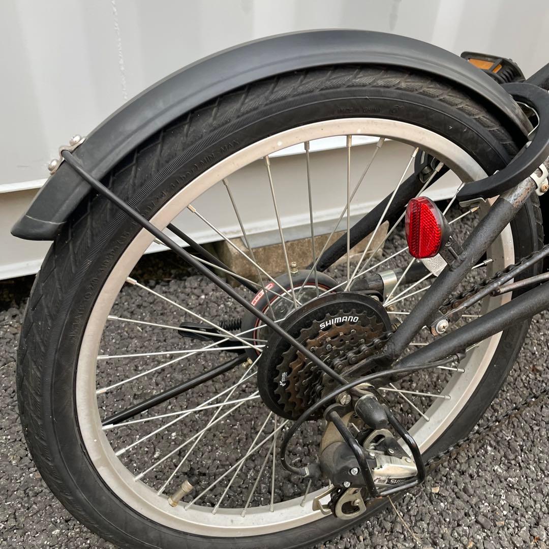 折りたたみ自転車 20インチ JEEP 6段変速カゴ付き