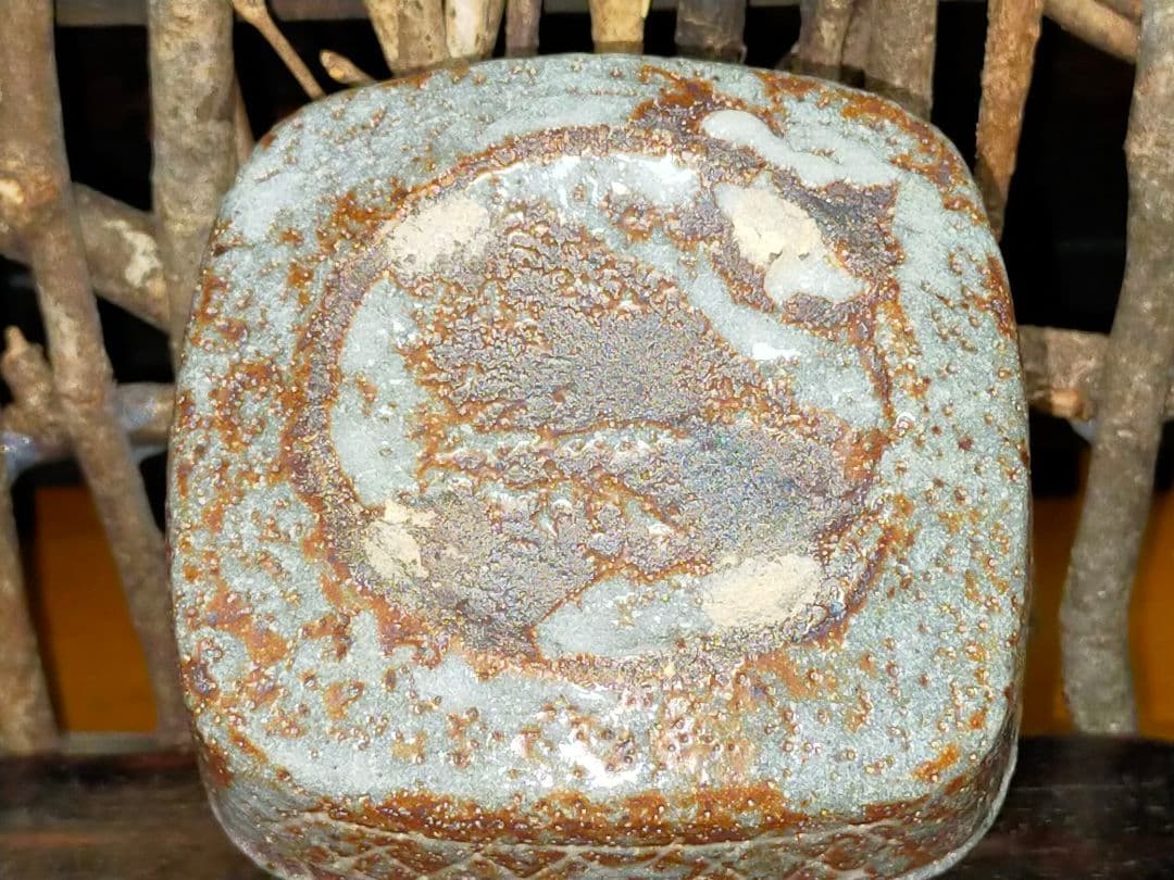 ♥長谷川青峯　火入　鼠志野　共箱付き　志野　湯飲み　湯呑み　骨董　古玩