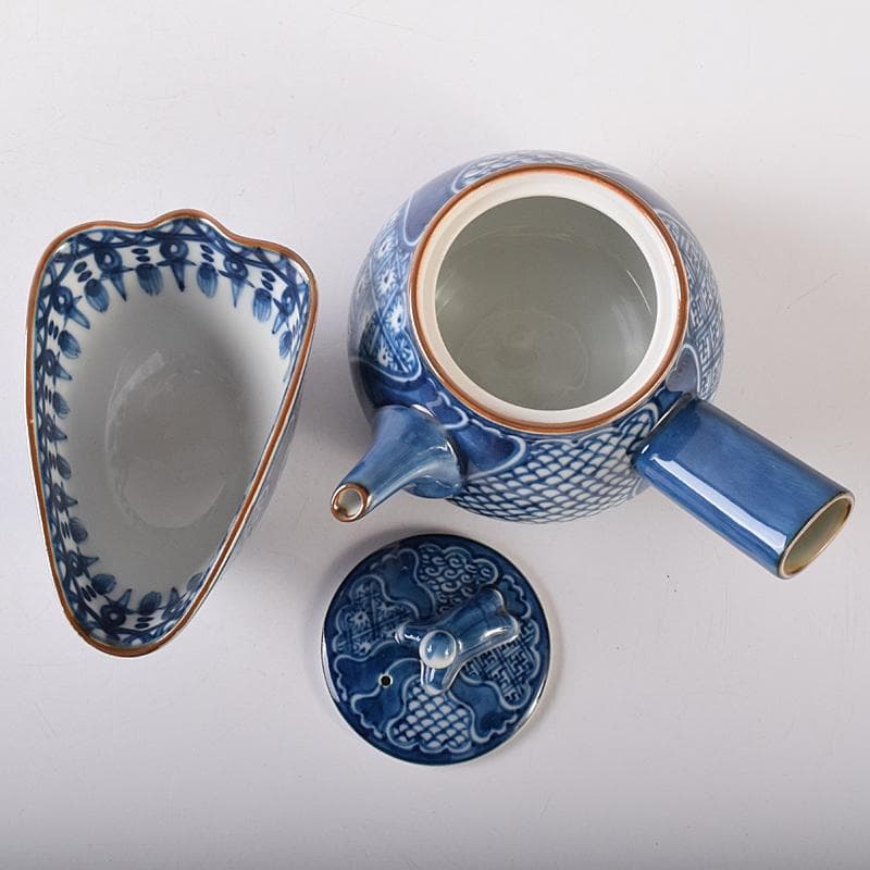 京焼　平安　加藤利昌作　祥瑞一閑人　茶器揃 　共箱　M　R8218