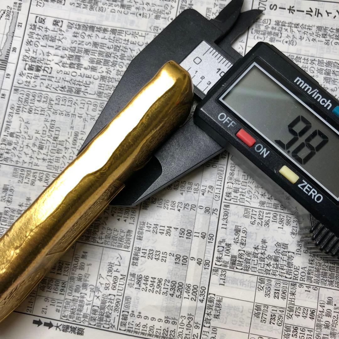 古銭　金貨　開運金棒·金元寶 「純淨金條 千足純條 景福」縁起物　金錠 美品
