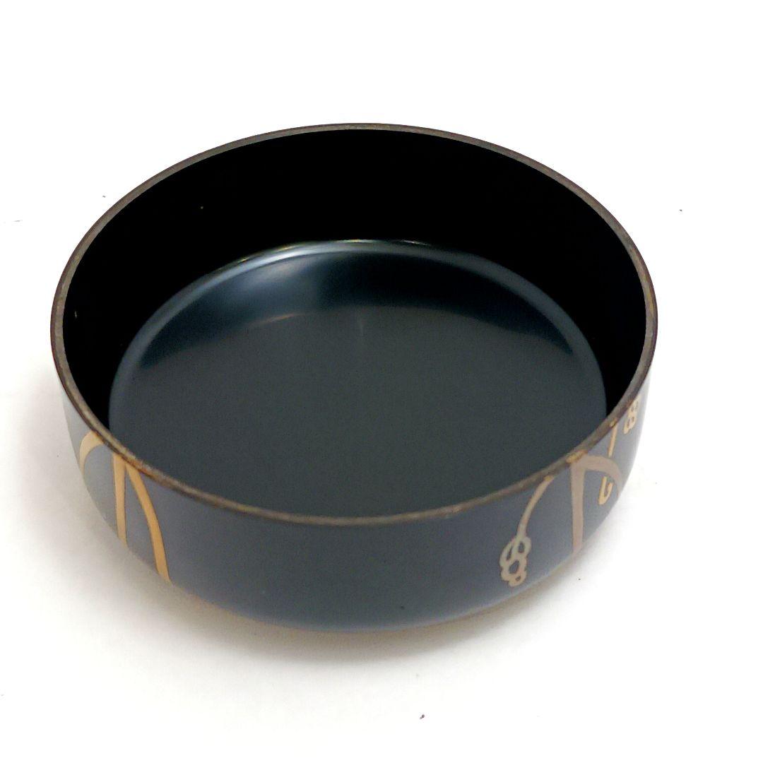 Y3031-5 茶道具 塗師 静峰作 金蒔絵 早蕨 棗 共箱　　ma　ち