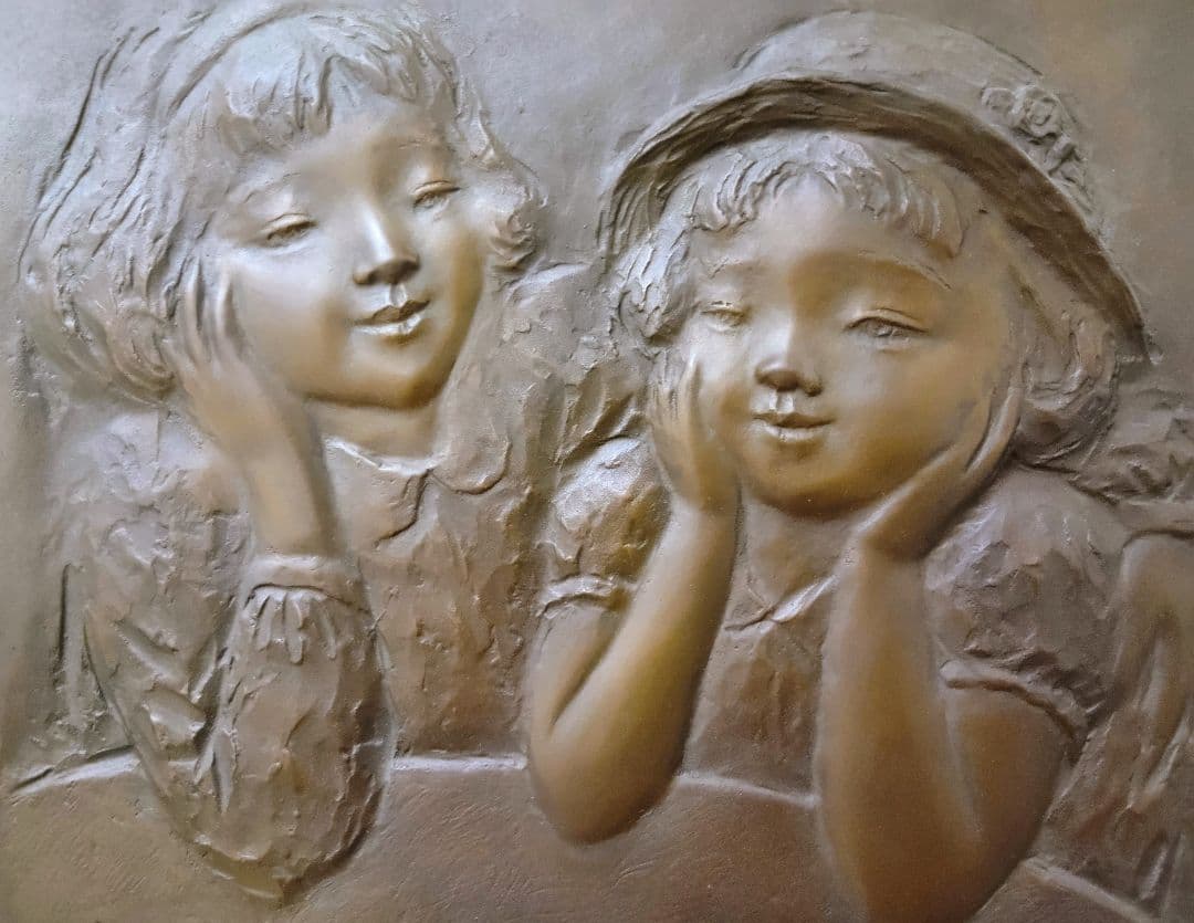 玉野勢三 ブロンズレリーフ 額入り