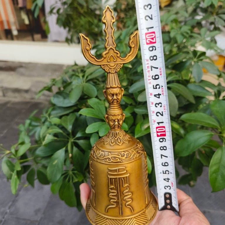 銅製 法器 三清揺鈴 太極八卦鈴 開運 風水 装飾品 工芸品 置物