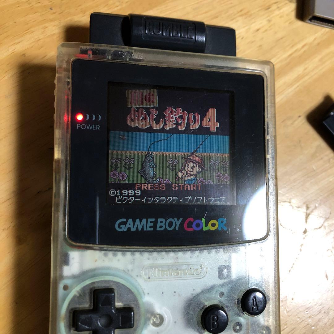 動作品 任天堂 ゲームボーイカラー 本体 クリア スケルト CGB-001