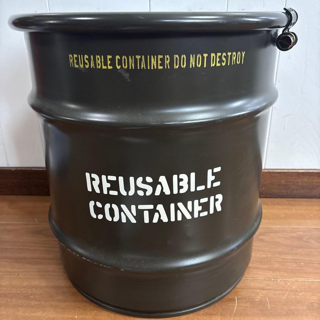 美品　米軍　実物　ペール缶　ドラム缶　ODグリーン　送料無料