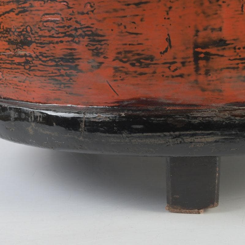 時代古民具　漆塗　三足桶　M　9839A