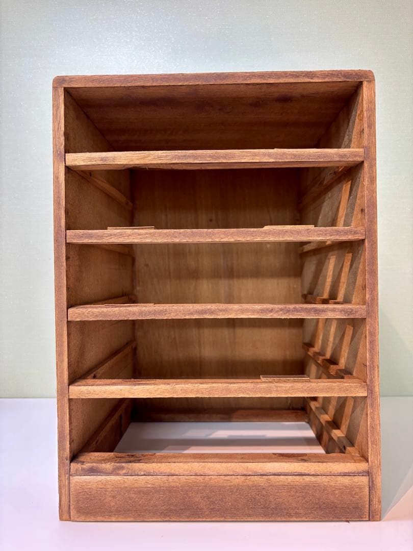 木味の小引き出し5段 レトロインテリア収納　レトロ雑貨好きに