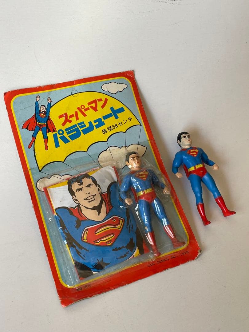 スーパーマンパラシュート　2体セット　昭和レトロ　ビンテージ　レア