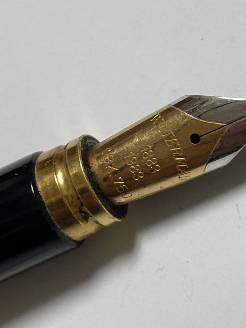 WATERMAN 万年筆　ブラック　18Kペン先　自宅保管品