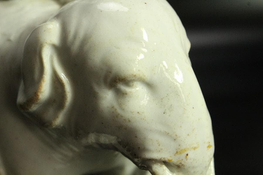 白磁 象乗 置物(K-LC875)