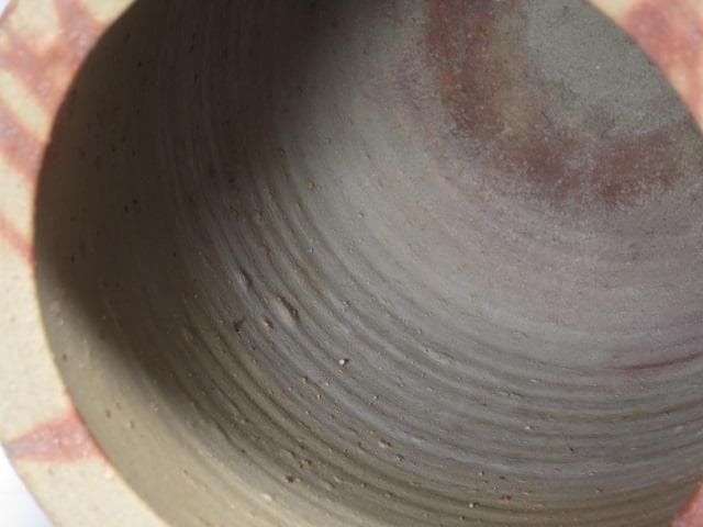 ★　伊勢崎満　備前緋襷花入　表千家　十四代　而妙斎の花押がございます★x592