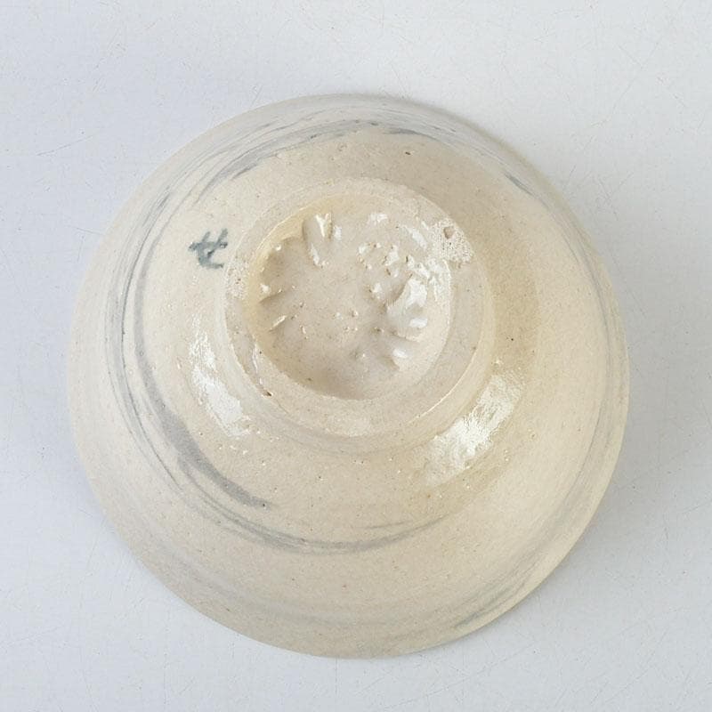 茶道具　瀬戸焼　福海窯　水野鉐一作　茶碗　共布共箱　C　9408