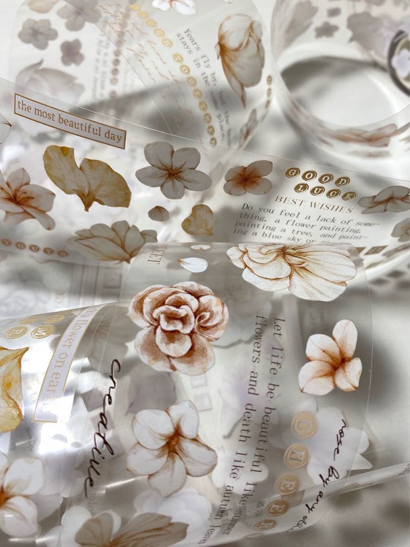 墨墨若墨《小棕花》海外マスキングテープ　マステ 【1785】