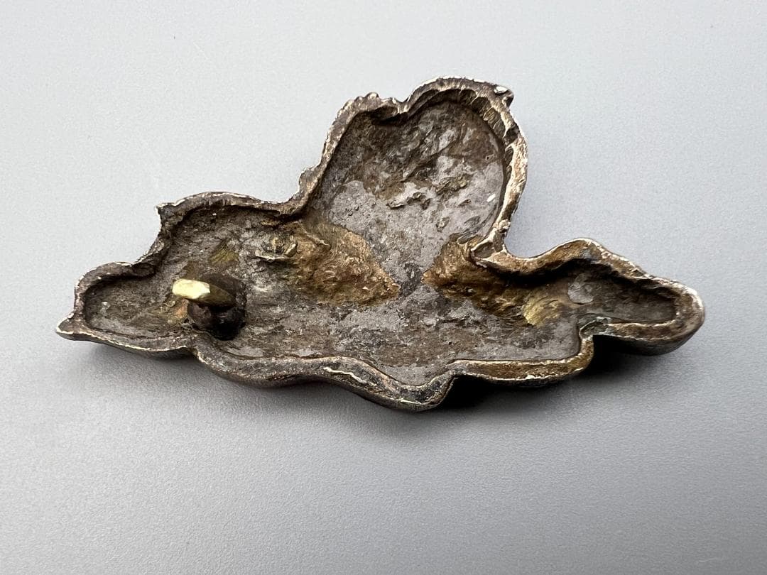 江戸明治金工　鴛鴦（おしどり） 雌雄　手彫　大目貫　大金具　骨董品