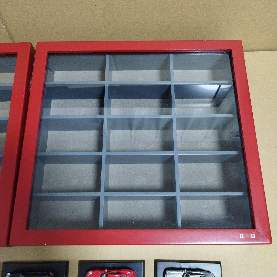 京商 木製ディスプレイケース 2個 ミニカー14台 まとめ売り