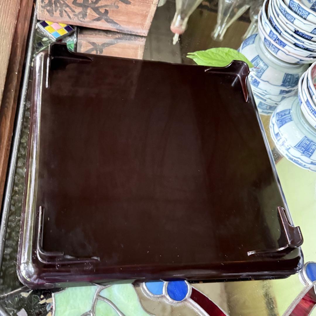 新春特別価格‼️JAPAN蒔絵 『白百合vs黒百合』明治八寸膳 5客