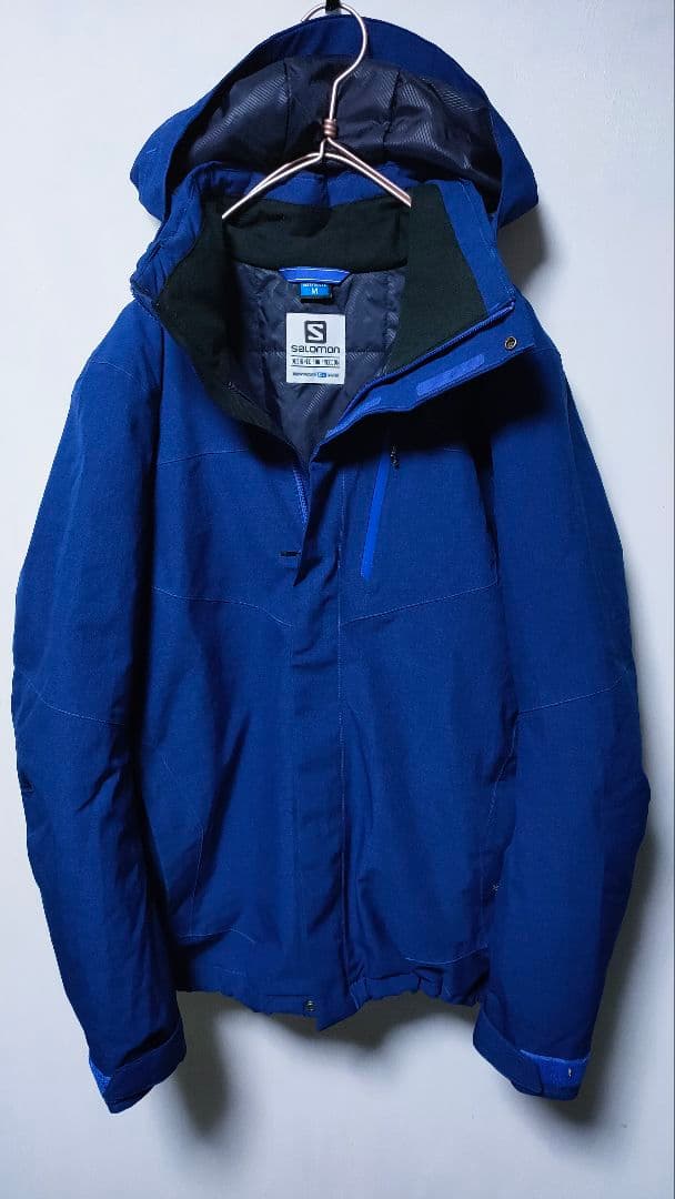 【SALOMON サロモン】スキーウェア ブルー 中綿 保温 メンズM