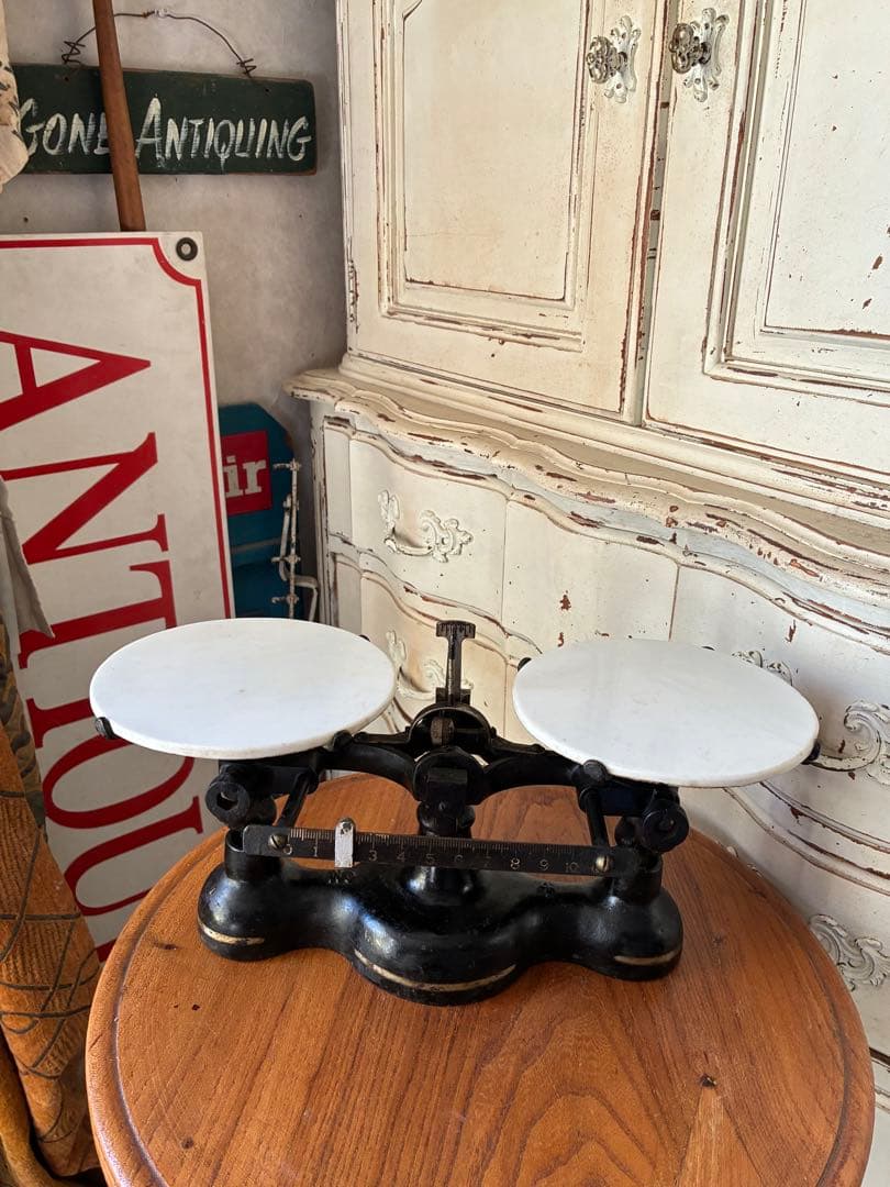 フランス　アンティーク　スケール　秤　バランス　卓上　天秤　100年　レア