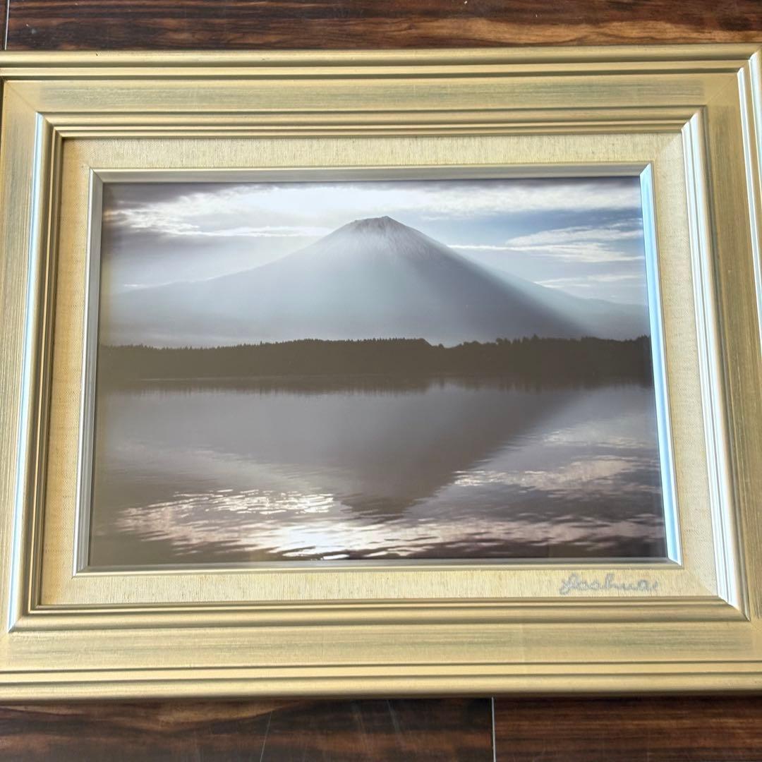 写真「天界からの光」Joshua 額装 富士山 自然 風景 J