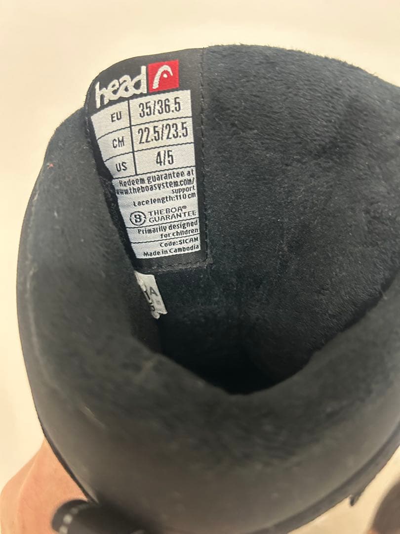 【ほぼ新品】HEAD スノーボードブーツ キッズ BOA 22.5-23.5cm