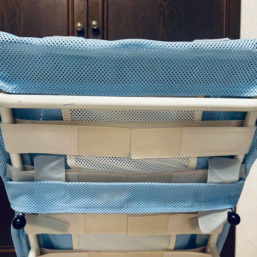 アクアピット メッシュ バスチェア 折りたたみ式 ライトブルー 障がい児用