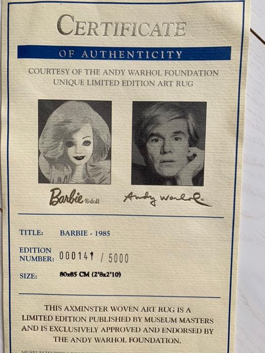 アンディオーホール Barbie バービータペストリー絨毯
