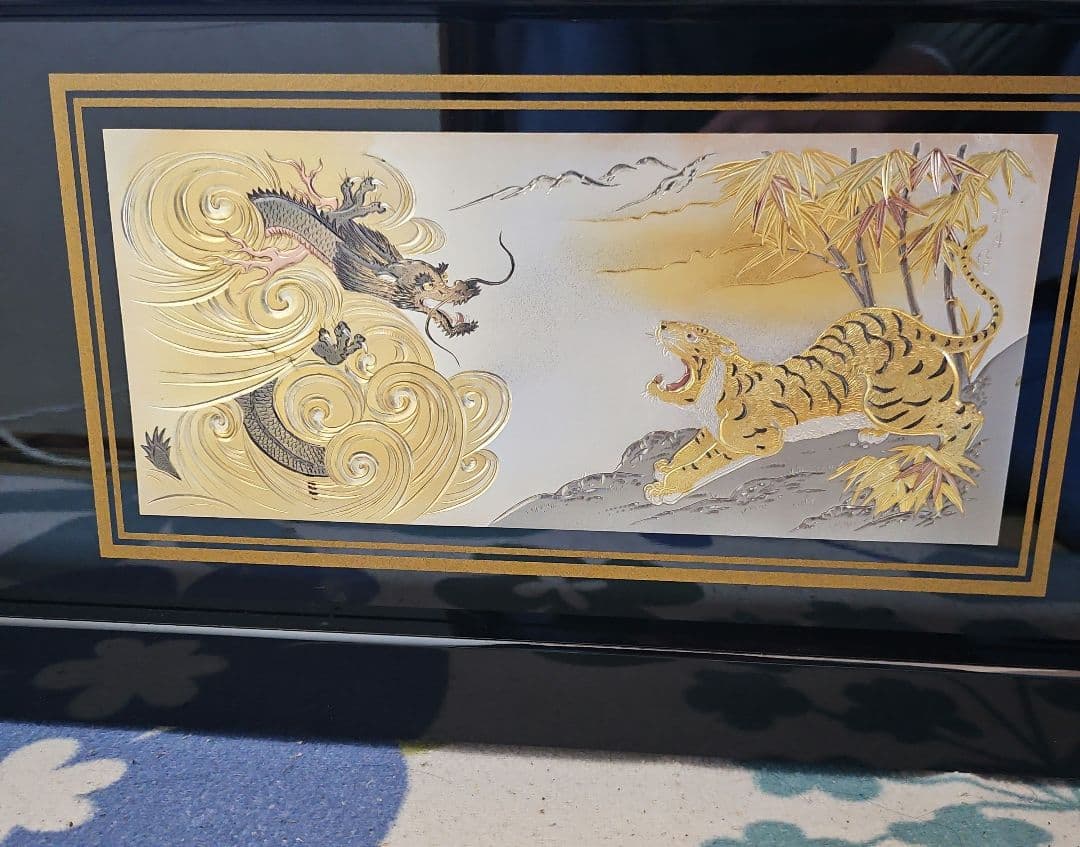 鎧兜　台座と屏風のセット