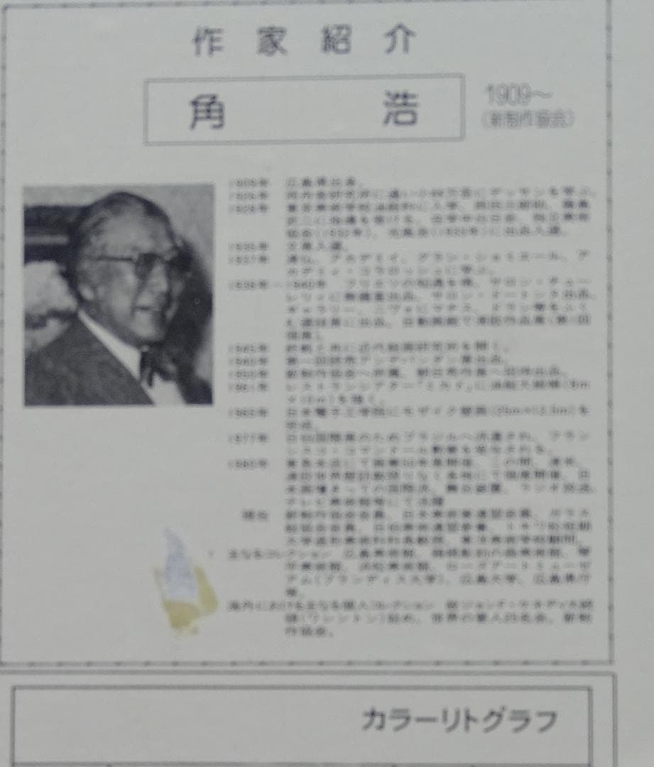 ・作者名：角　浩・画題：ドンキホーテ・技法：リトグラフ限定（125／300）