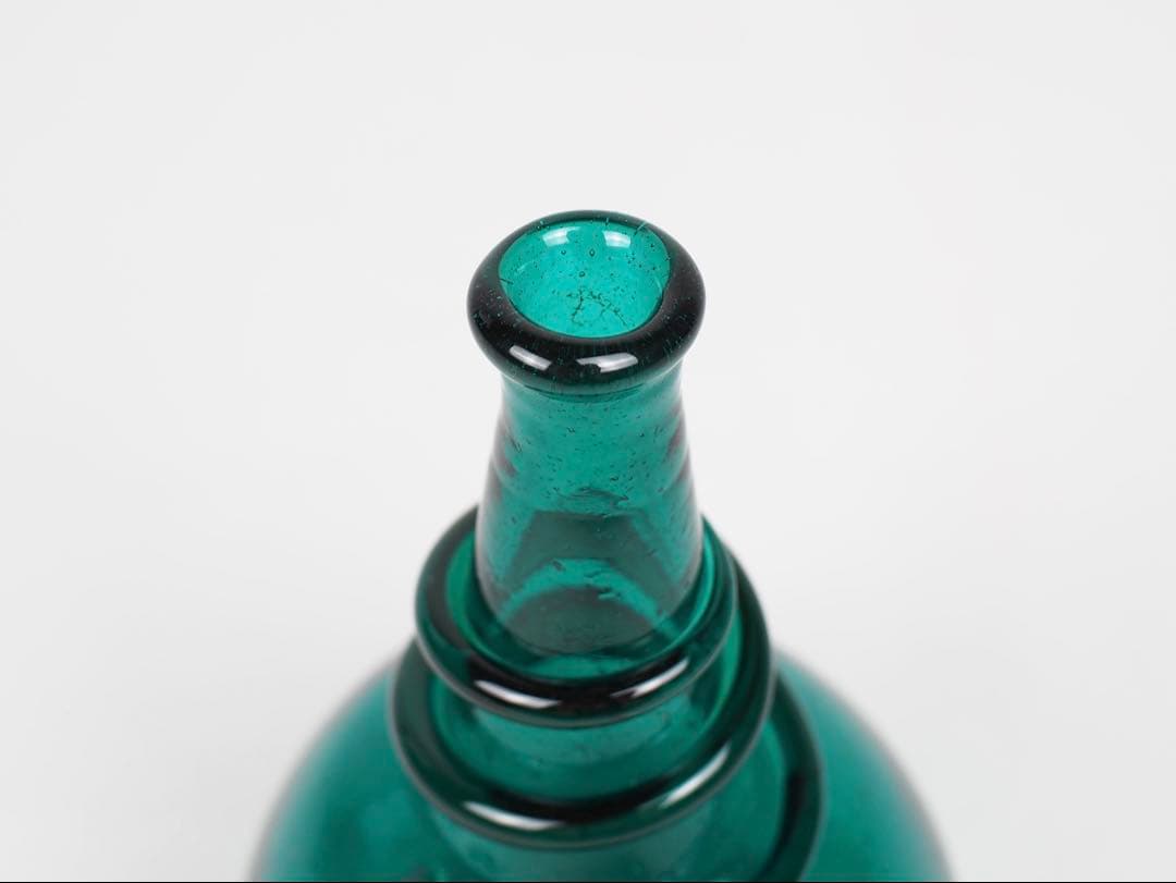 倉敷ガラス 小谷眞三 紐巻き 花瓶 一輪挿し 栞付き 民藝 民芸 吹きガラス