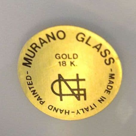 muranoヴェネチアンガラス18K装飾キャンディポット美品ハンドペイント