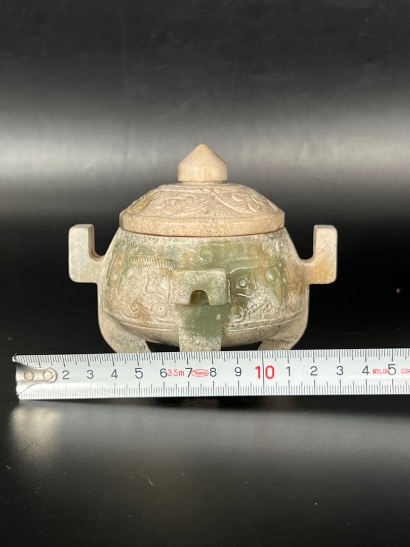 極上 古美術　玉香炉 中国清時代　重さ593g