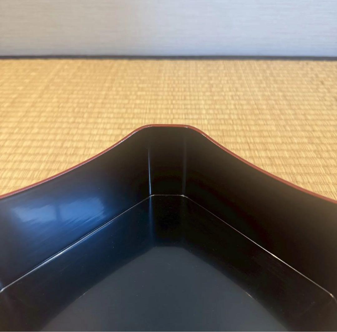 塗師 堅地屋清兵衛 作 冷泉好朱絵 縁高5重 2組 計10点 茶懐石道具 弁当箱