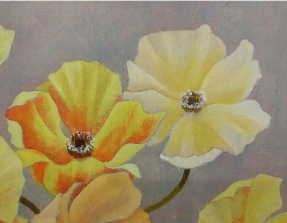 渋谷誠 「ポピー」 油彩 F4 額装