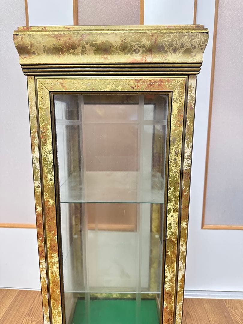 イタリア家具 ガラスショーケース 飾り棚 アンティーク ビンテージ ヴィンテージ